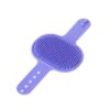 Adjustable cleaning silicone pet massage bath brush