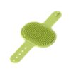 Adjustable cleaning silicone pet massage bath brush
