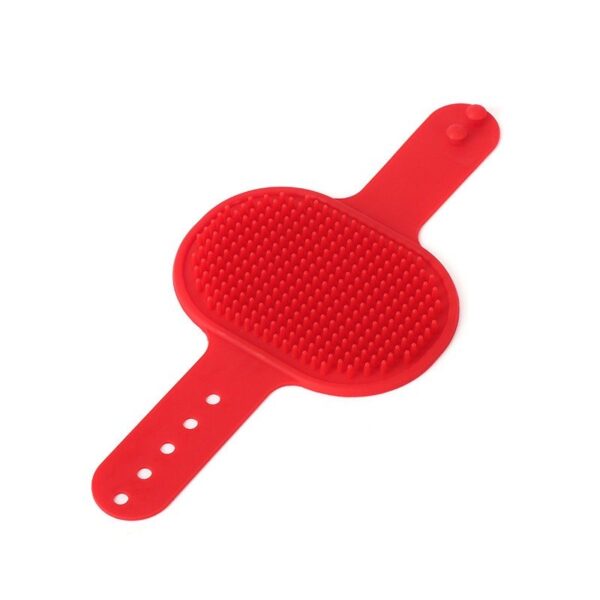 Adjustable cleaning silicone pet massage bath brush
